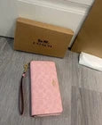 Coach Long Zip Around Wallet in Signature Canvas with Box – 12 Colors Available