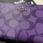 COACH Women's Long Zip-Around Wallet in Signature Canvas – Sport Purple C4452
