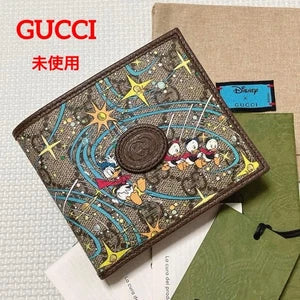 Gucci x Disney Donald Duck GG Folding Wallet with Box & Bag – Unused