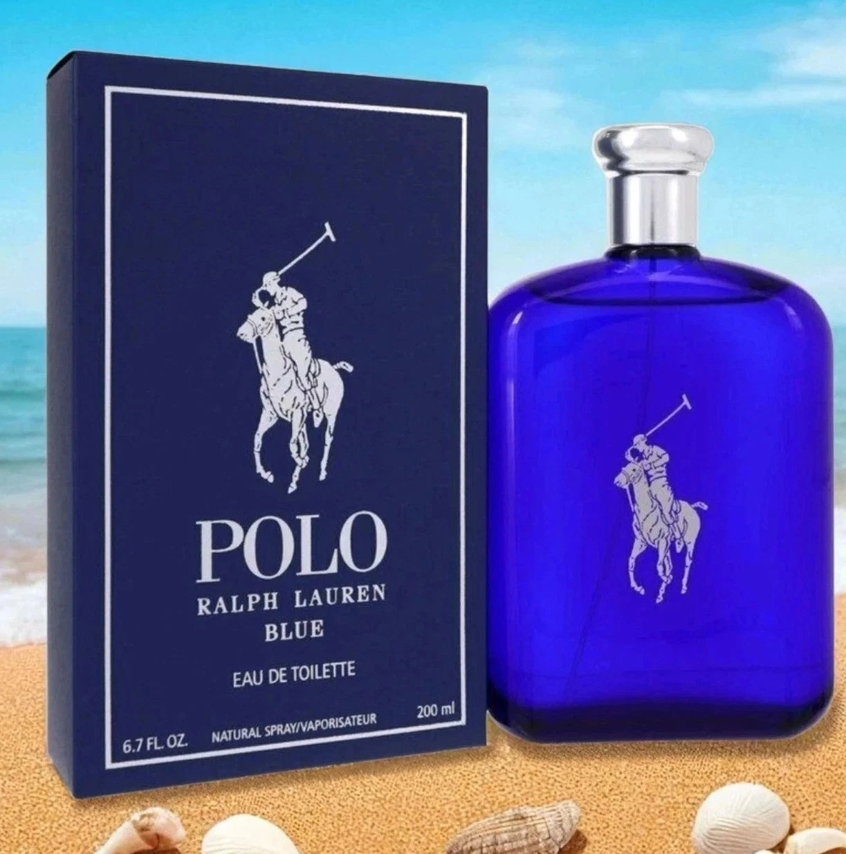 Polo Blue by Ralph Lauren Eau de Toilette EDT Natural Spray for Men 6.7 oz 200ml