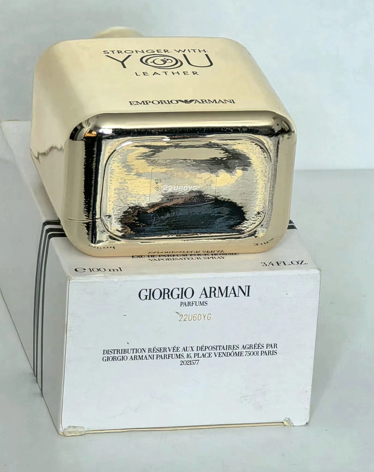 Armani Stronger With You Leather Exv&Edtn Edp 100ml Spray Men.