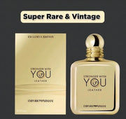 Armani Stronger With You Leather Exv&Edtn Edp 100ml Spray Men.