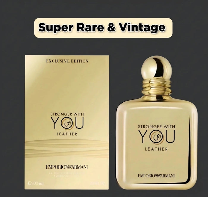 Armani Stronger With You Leather Exv&Edtn Edp 100ml Spray Men.