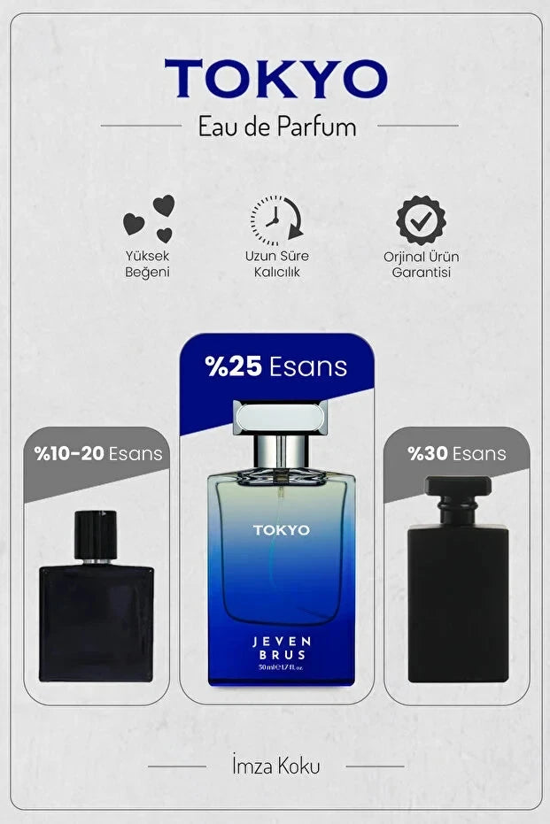 Jeven Brus Tokyo Eau de Parfum for Men 50ml – Fresh Woody Fragrance