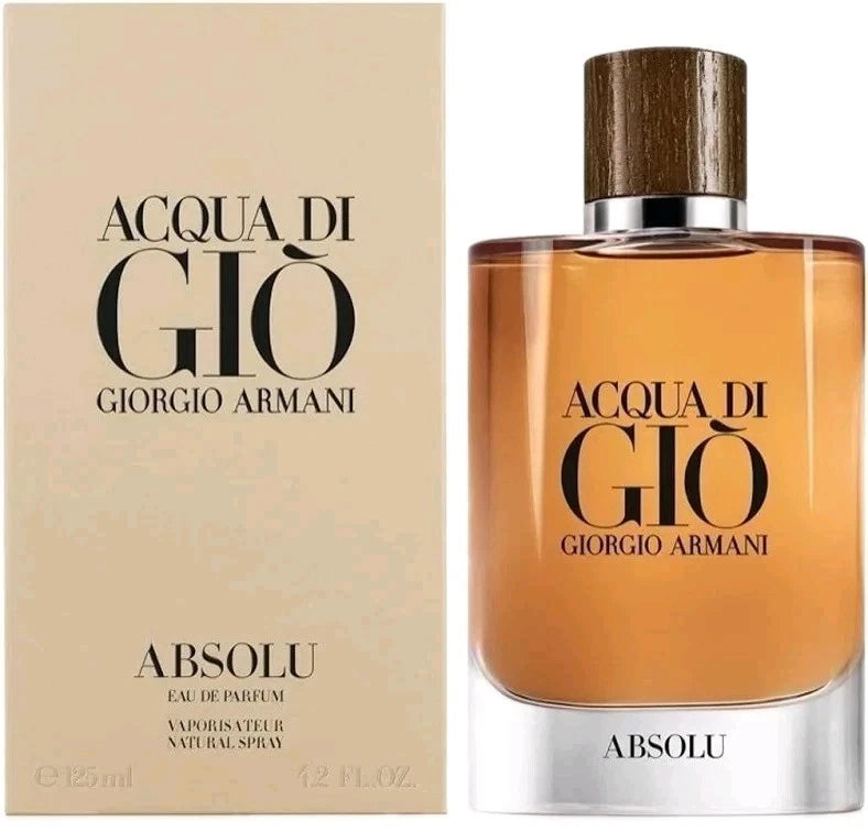 Giorgio Armani Acqua di Giò Absolu Eau de Parfum EDP 4.2 oz 125ml for Men – Sealed Box – 100% Authentic