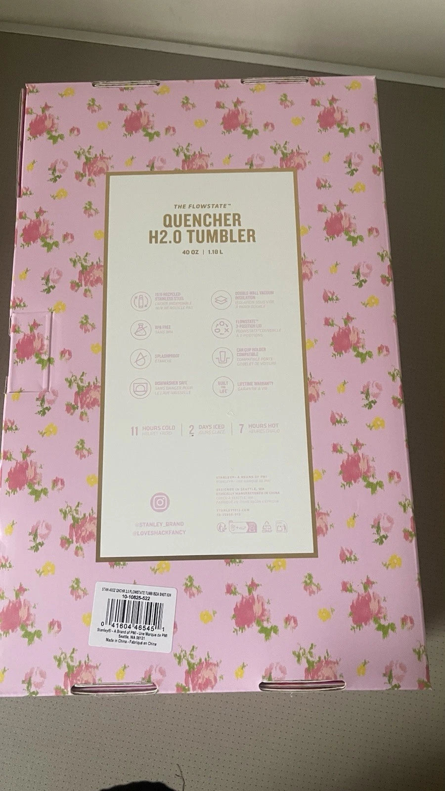 Stanley x LoveShackFancy Quencher H2.0 FlowState Tumbler 40oz